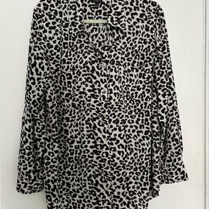 Leopard Print Women's Top Talbots 2X